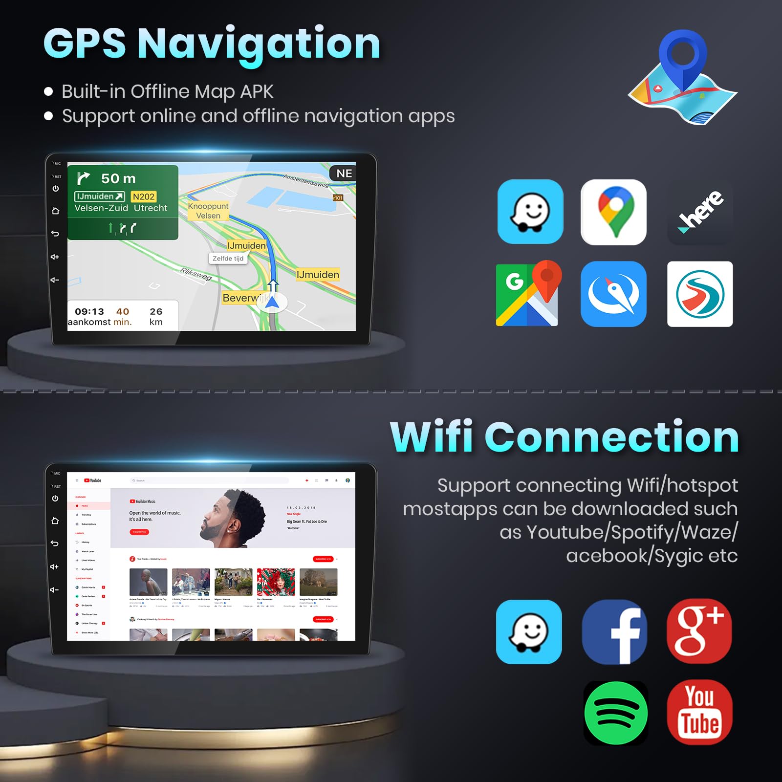 2008-2012 Nissan Altima Car Stereo with Wireless Apple CarPlay & Android Auto - 9