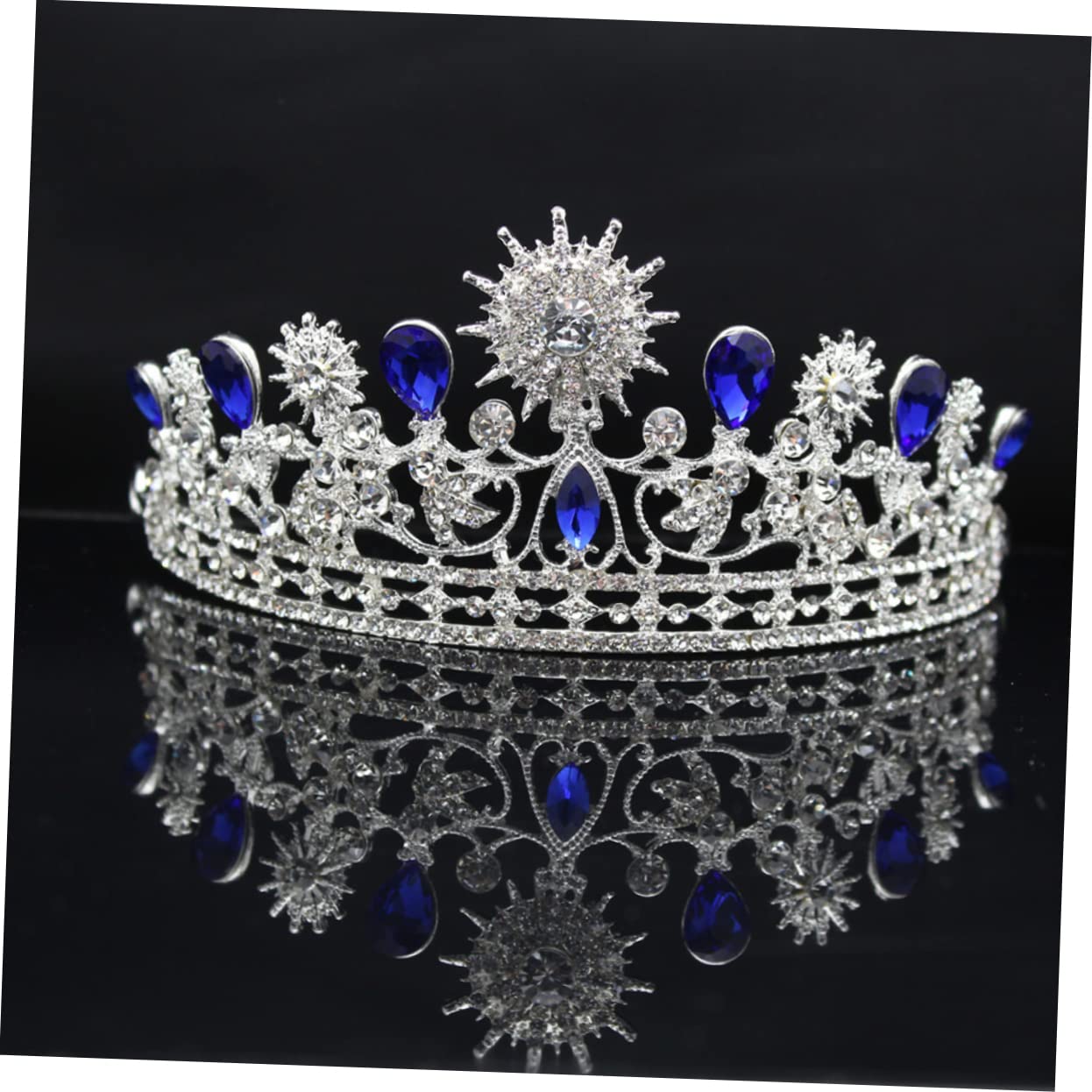 POPETPOP Baroque Luxurious Wedding Tiara Headband - Crystal Bridal Crown for Women, Brides, Princess Costume, Prom & Party Accessories | Perfect for Weddings, Pageants, Cosplay & Special Events