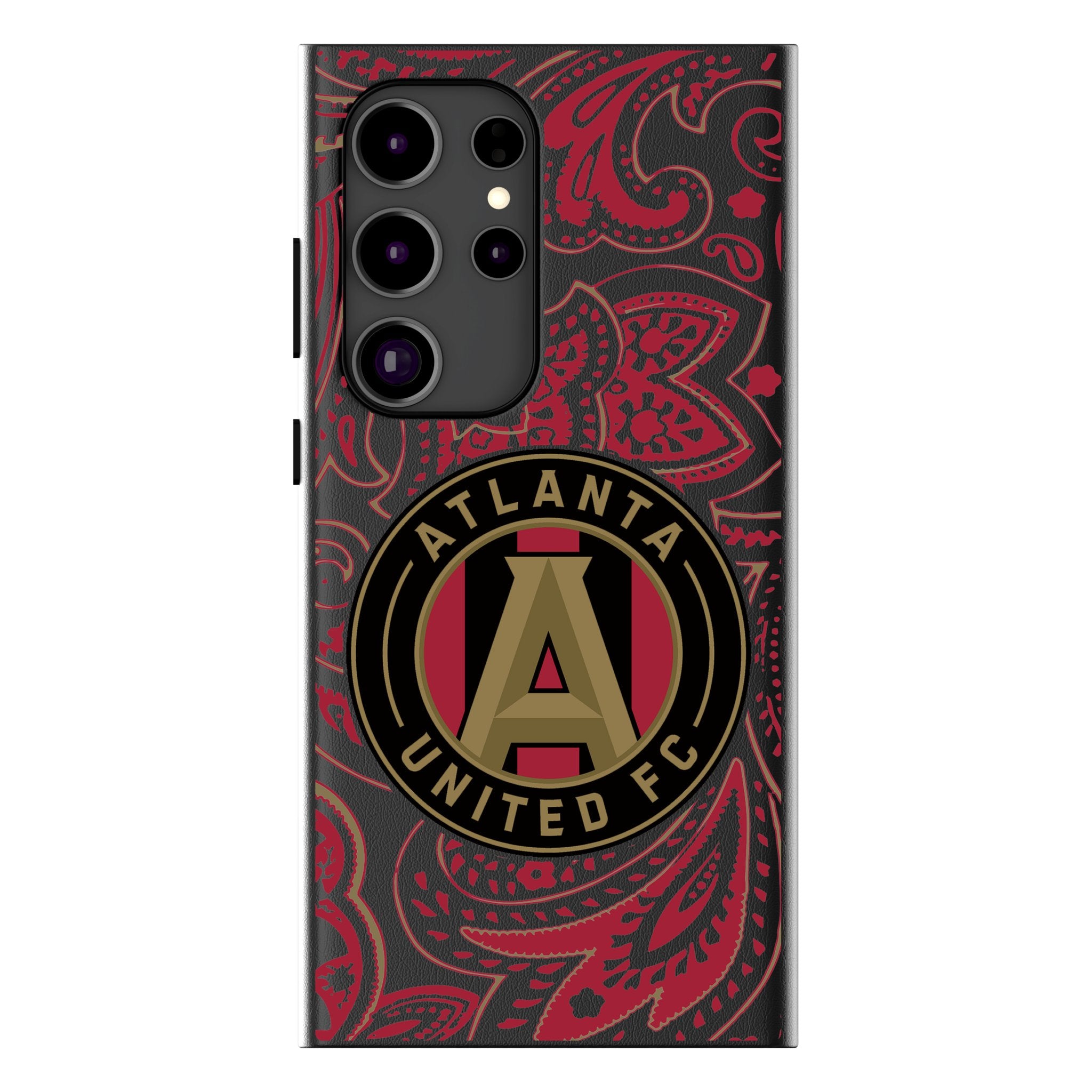 Atlanta United FC Paisley Pattern MagSafe Compatible Phone Case for Samsung Galaxy S23/S22/S21 - Durable Protection with Stylish Soccer Design for Fans & Daily Use
