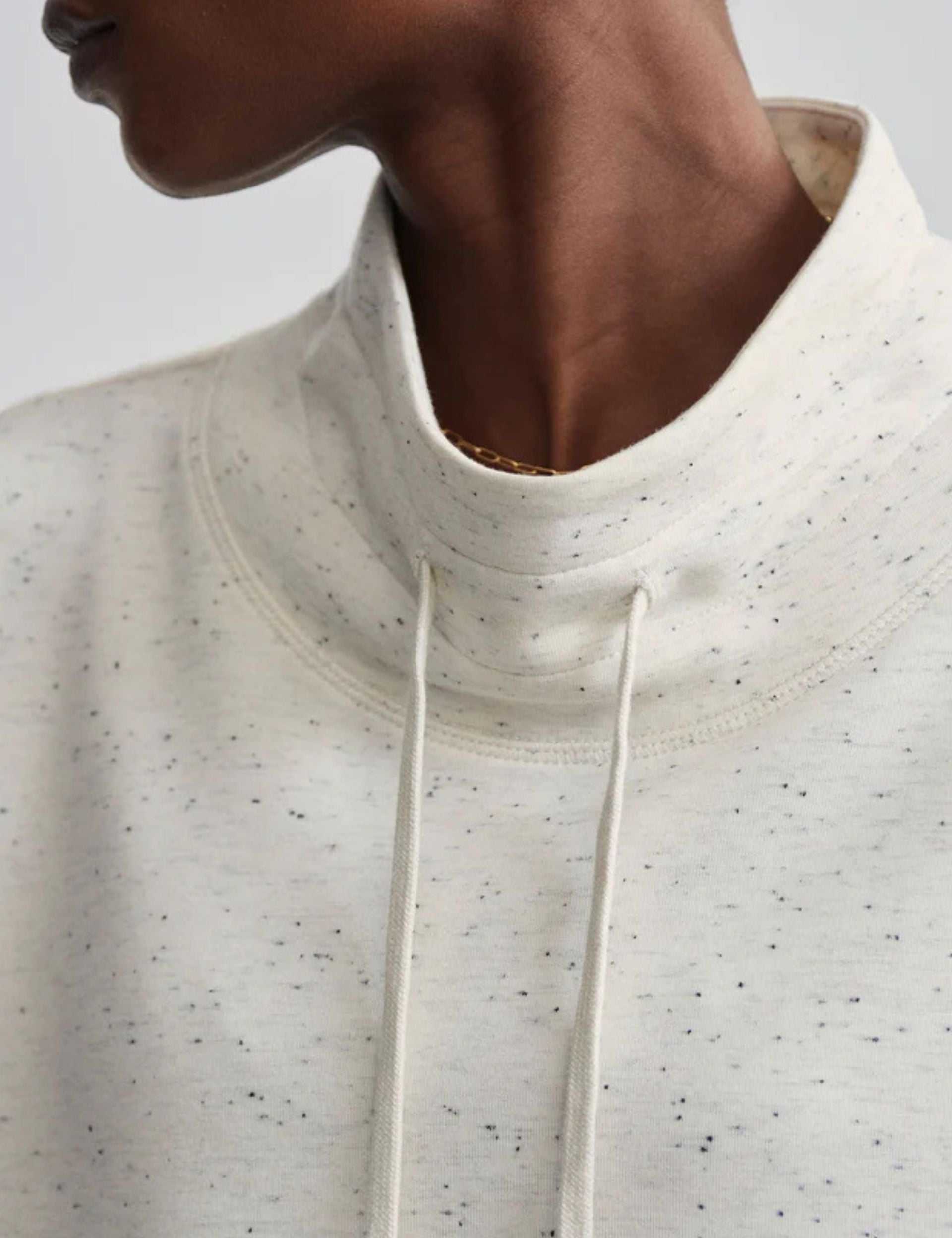 Oakdale Sweatshirt - Ivory Marl Fleck Pullover for Men & Women | Cozy Casual Wear for Fall & Winter | Perfect for Lounging, Travel & Outdoor Activities