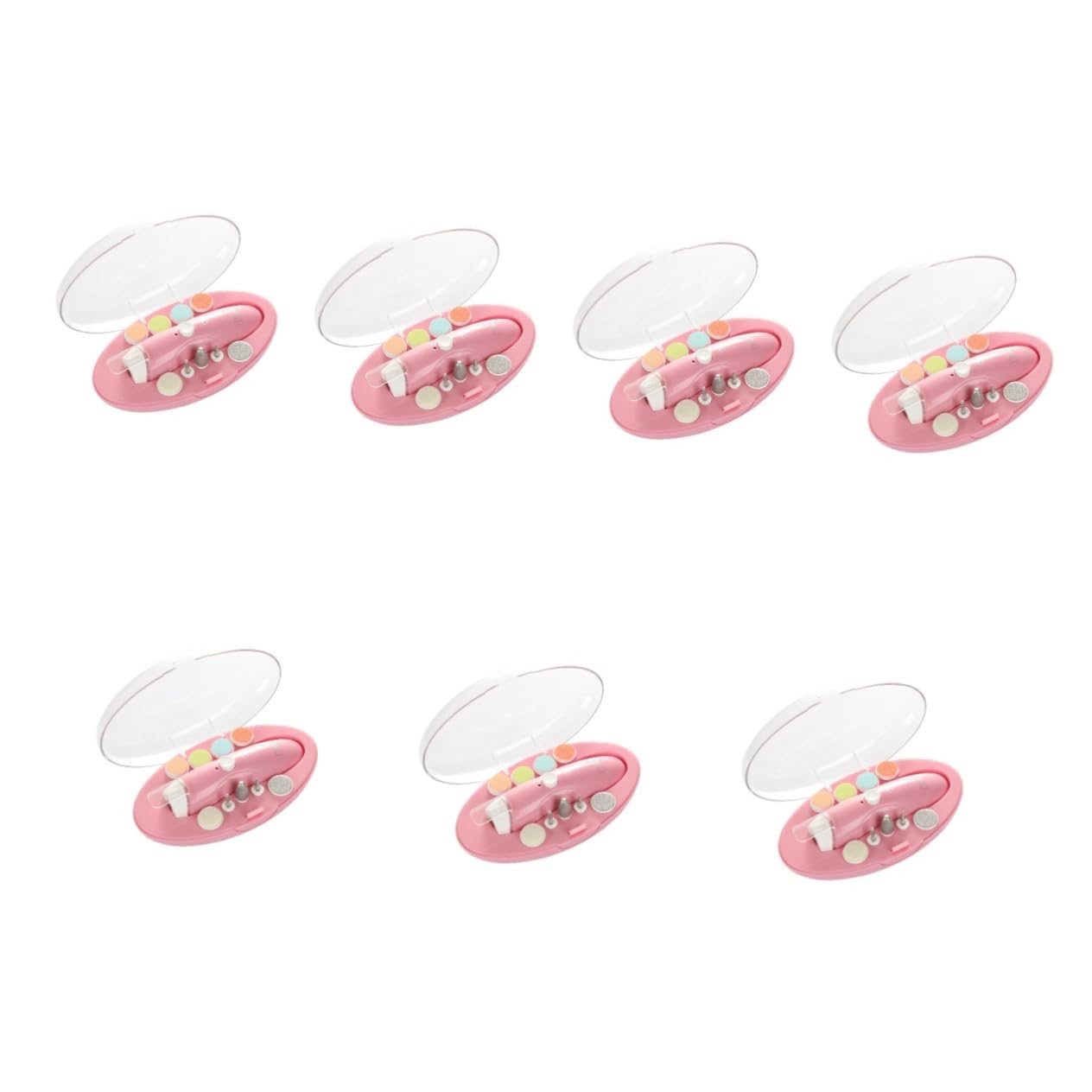 FOMIYES 7-Piece Electric Nail Polish Kit with Baby Nail File - Professional Nail Grinding Tools for Manicure & Pedicure - Perfect for Home Salon, Nail Art, and DIY Nail Care