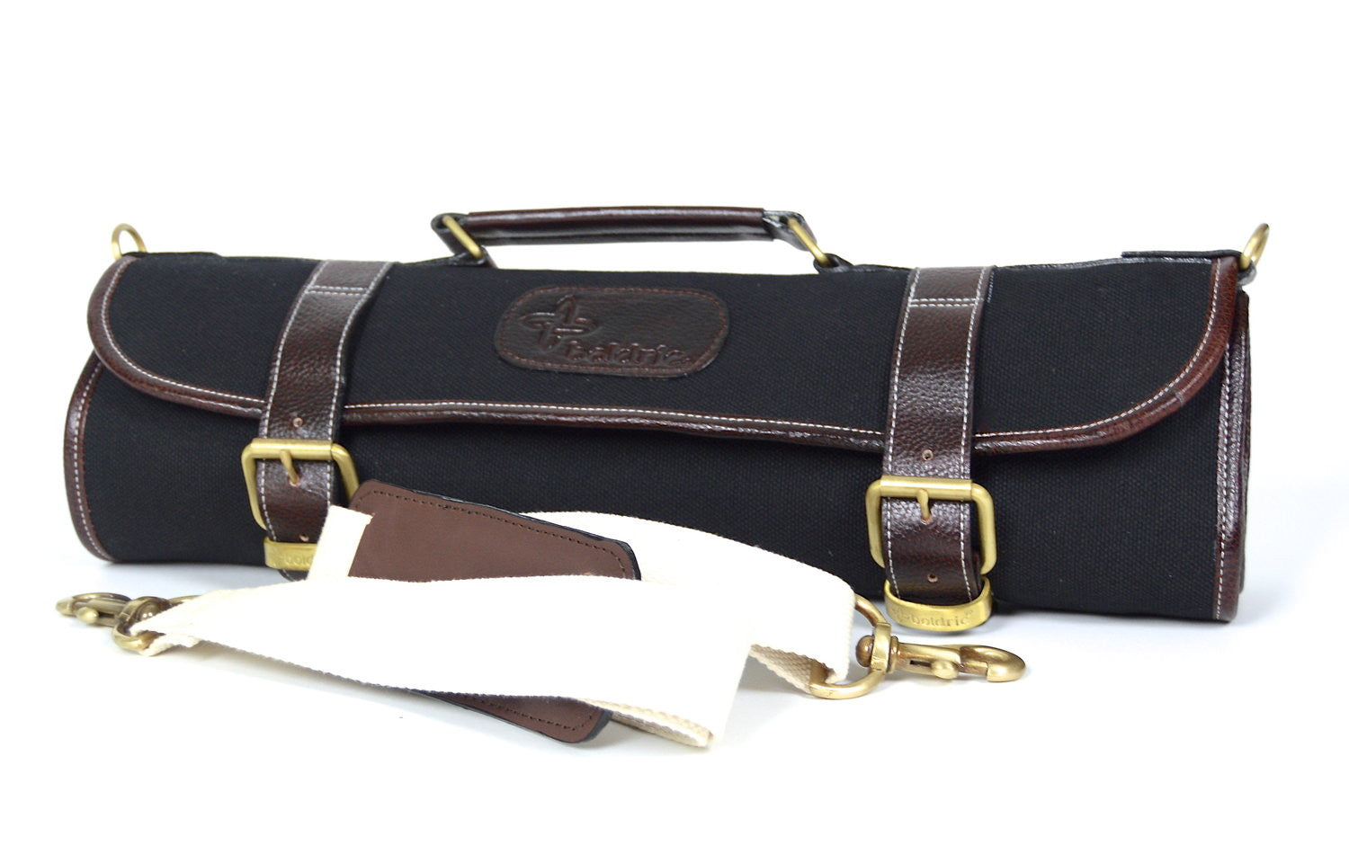 Boldric Black 9-Pocket Canvas Knife Roll Bag - Professional Chef Knife Organizer for Kitchen, Camping & Outdoor Cooking