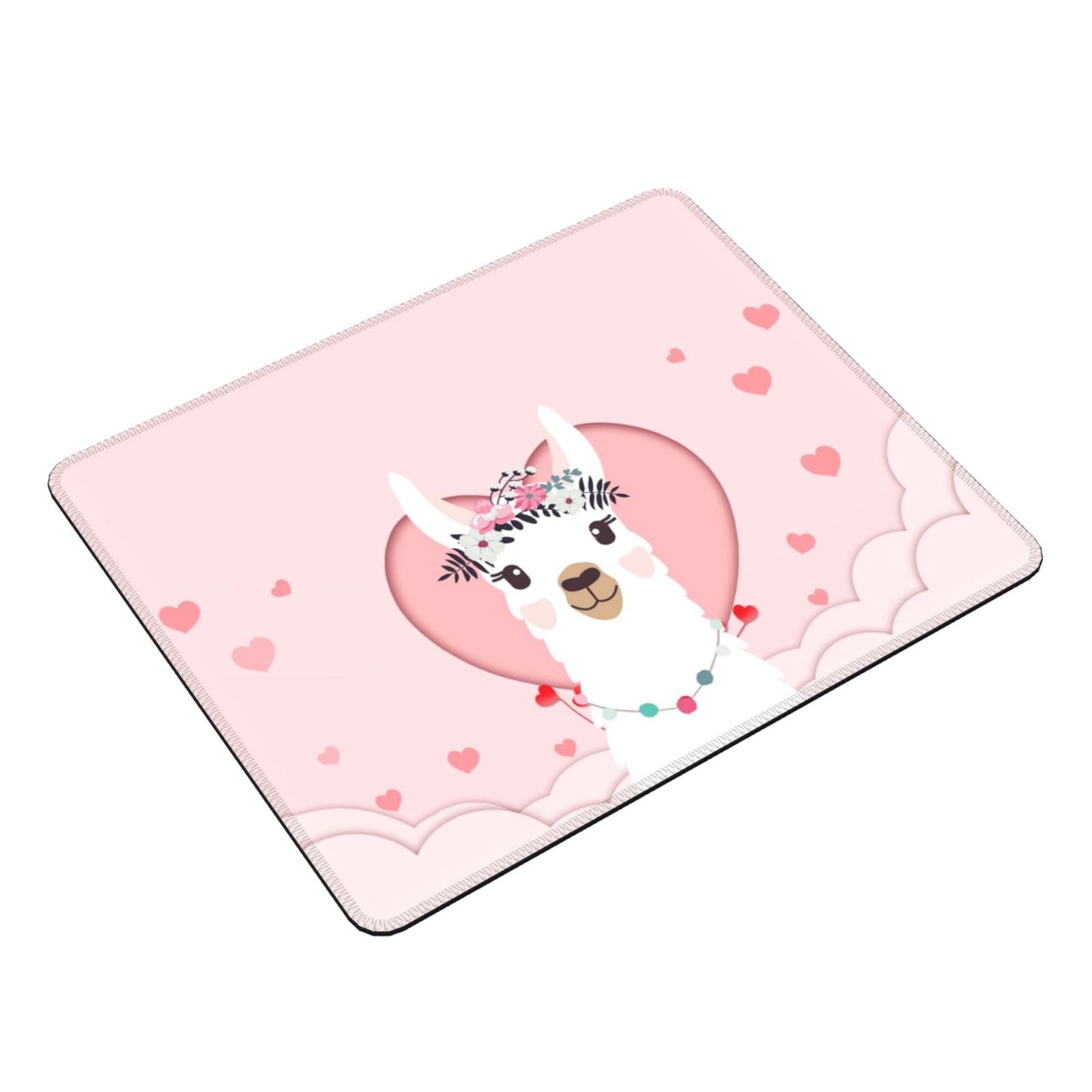 Adorable Alpaca Mouse Pad - Non-Slip Rubber Base Desk Mat for Computer, Laptop, Gaming & Office Use - 11.8 x 9.8 Inch Cute Desktop Decoration - Perfect for Work, Study & Home Office Setup