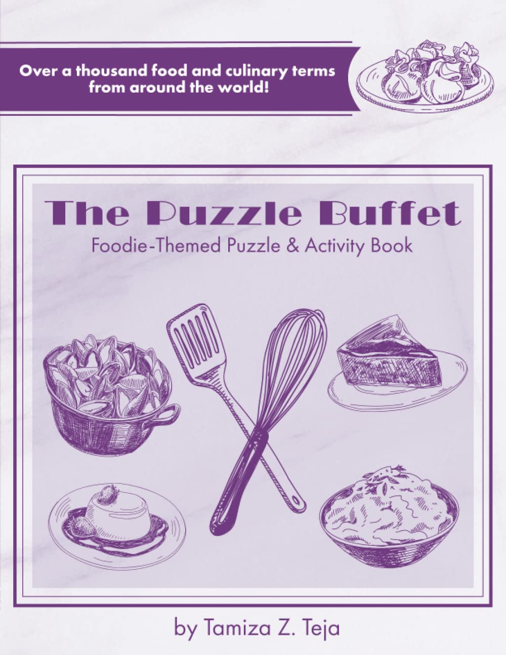 Foodie-Themed Puzzle & Activity Book - The Puzzle Buffet for Adults & Kids | Fun Brain Games for Family Night, Travel Entertainment & Educational Learning