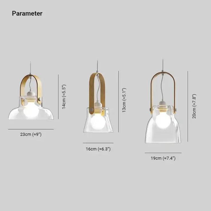 Modern Clear Glass Pendant Light for Dining Room - Elegant Hanging Chandelier for Kitchen Island, Breakfast Nook & Home Decor