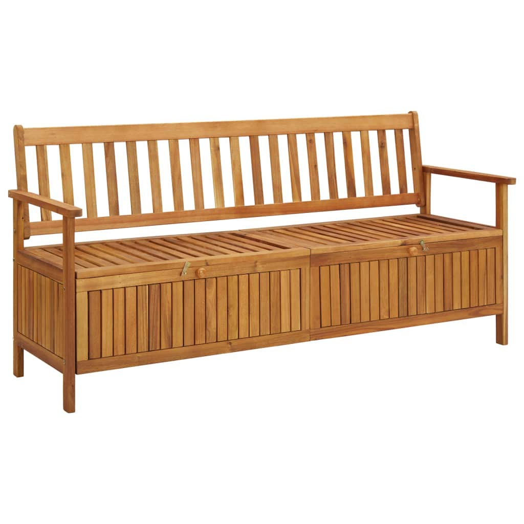 Acacia Wood Patio Storage Bench - Outdoor Deck Box with Seat for Garden, Pool & Porch - Perfect for Storing Cushions, Toys & Tools - Ideal for Backyard, Deck & Patio Furniture Organization