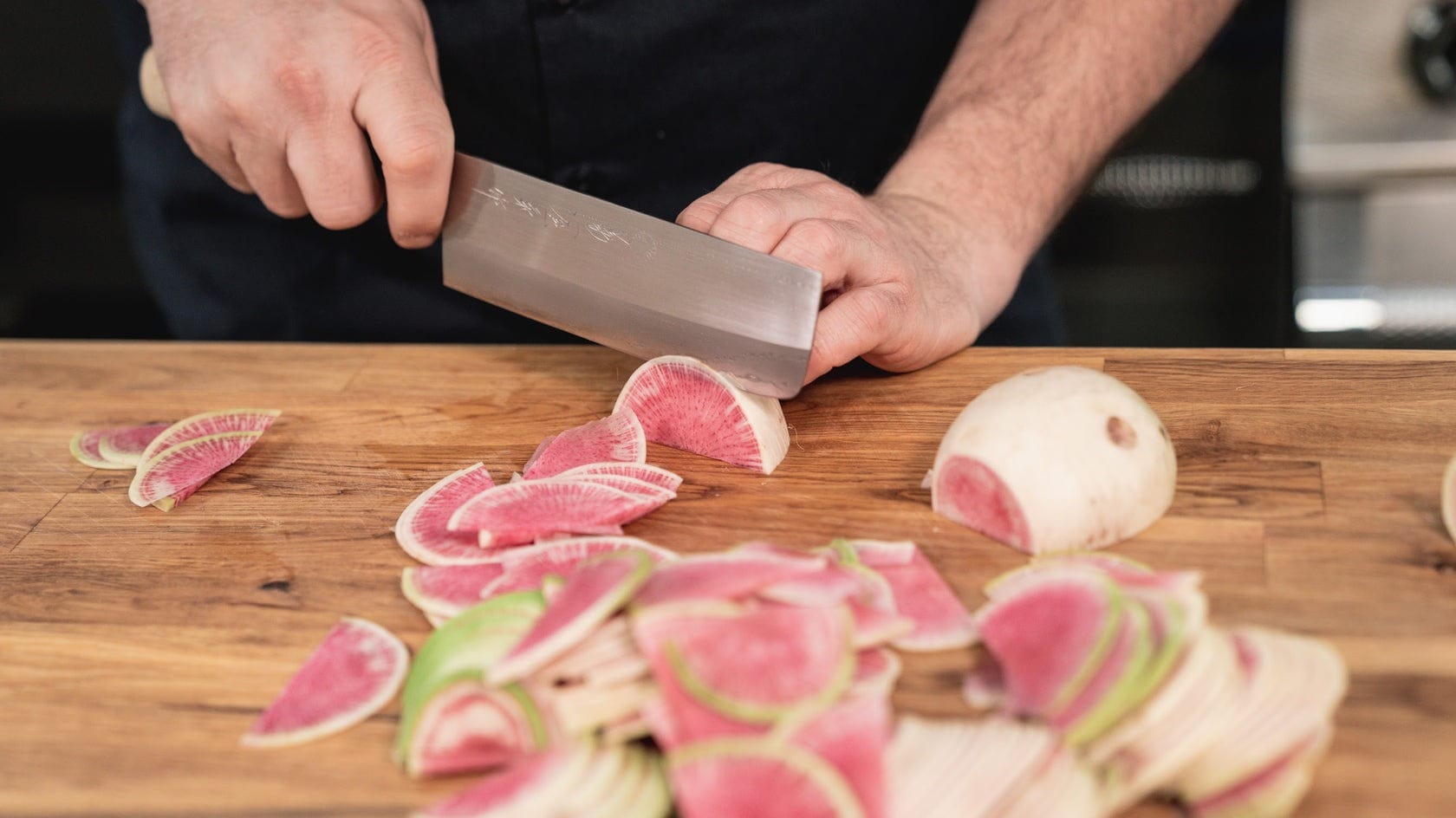 Premium Kikuichi WH Series Elite Warikomi Gold Ho Wood Nakiri Knife - 17cm Traditional Japanese Vegetable Knife for Professional Chefs & Home Cooking