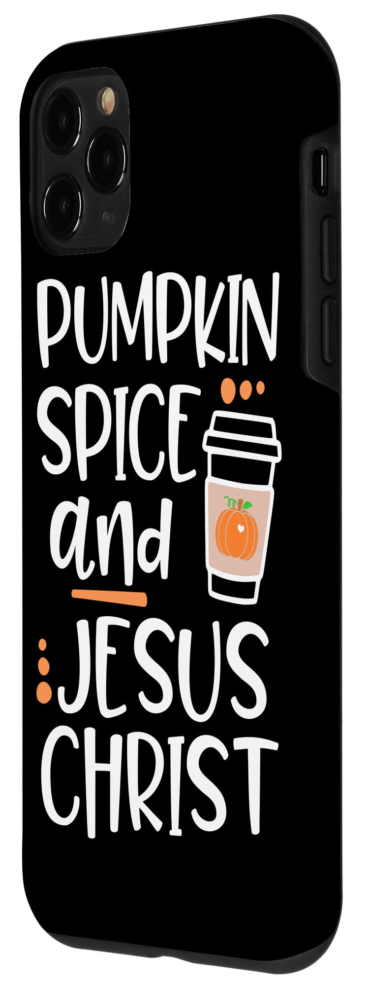 iPhone 11 Pro Case - Pumpkin Spice Design with Religious Theme | Durable Protective Cover for iPhone 11 Pro | Perfect Gift for Coffee Lovers & Christians | Ideal for Daily Use, Church, Work & Travel