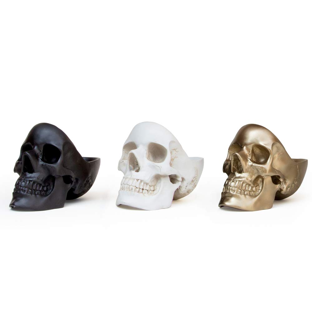 Gothic Skull Desk Organizer - Black Jewelry Box & Key Holder with Trinket Dish | Gothic Home Decor for Women | Perfect for Bedroom, Office & Goth Gift Ideas | Suck UK