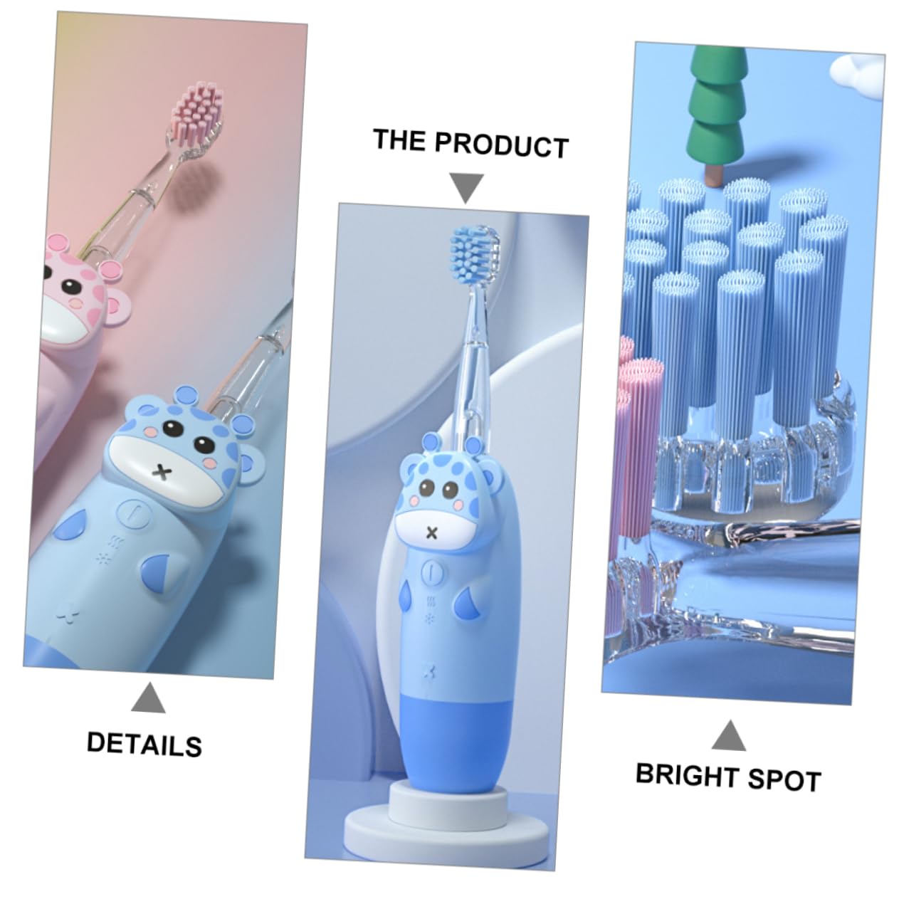 Kids Electric Toothbrush Set - USB Rechargeable, Gum Massage & Automatic Oral Care for Children & Babies | Perfect for Daily Brushing, Travel & Healthy Teeth Routine