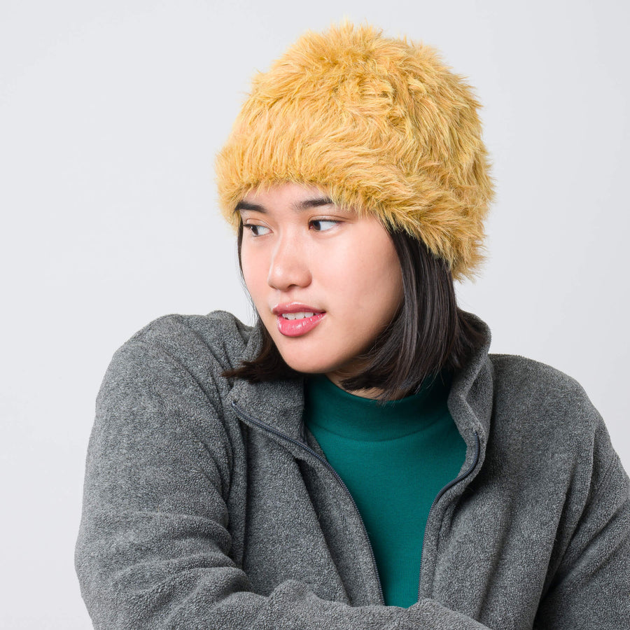 Verloop Knits Camel Faux Fur Beanie - Soft Winter Hat for Women & Men - Perfect for Cold Weather, Outdoor Activities & Fashion Accessories
