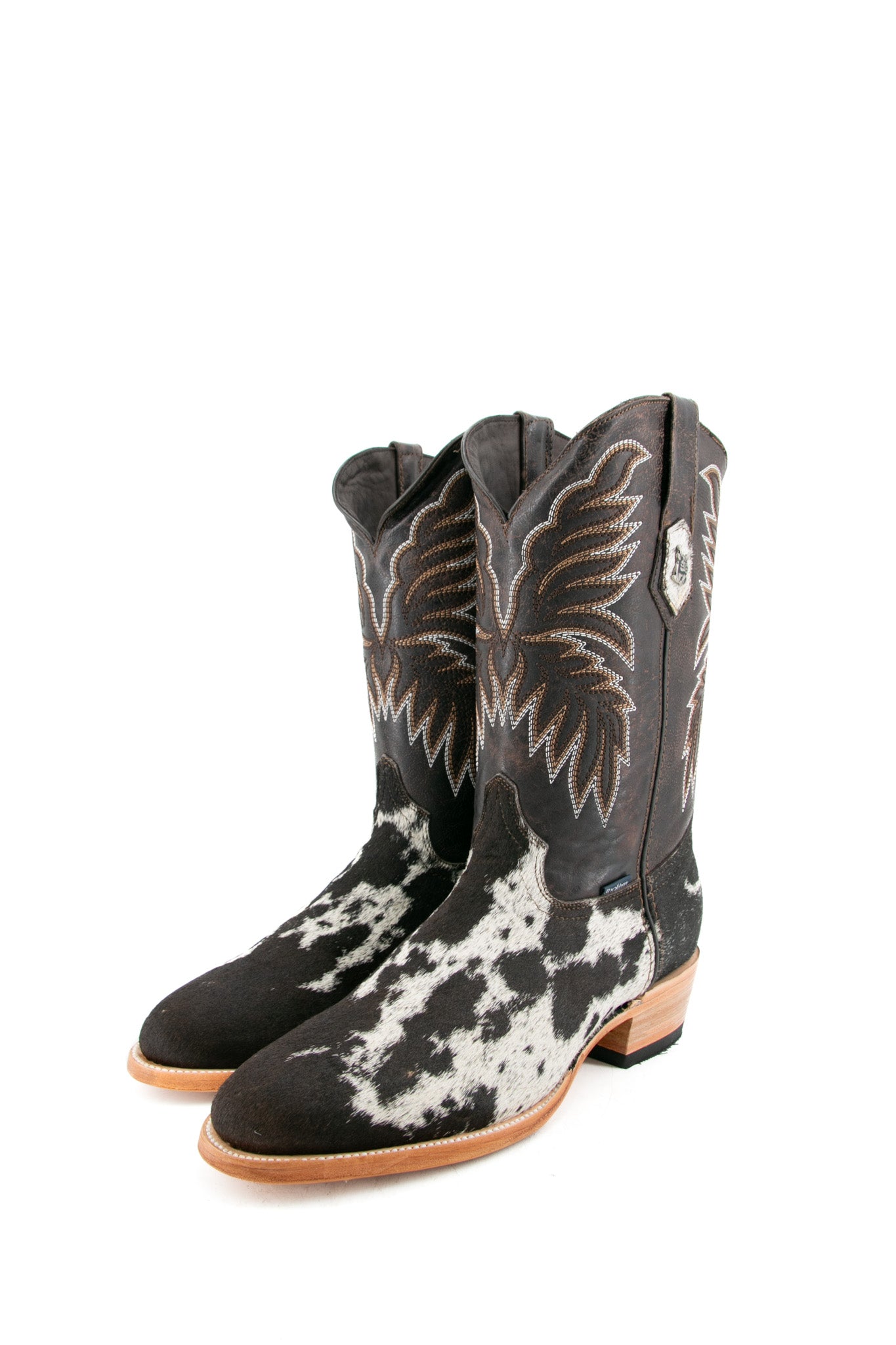 Men's Cowhide Cowboy Boots - Round Toe Western Boots Size 11 (Box BM45) for Rodeo, Country Dancing & Outdoor Adventures