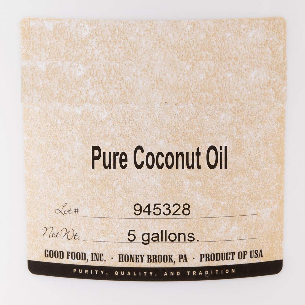 Organic Virgin Coconut Oil - 5 Gallon (38 lb.) Bulk Size for Cooking, Baking & Skin Care | Cold Pressed, Unrefined, Non-GMO | Perfect for Keto, Paleo & Vegan Diets | Great for Hair & Body Moisturizing