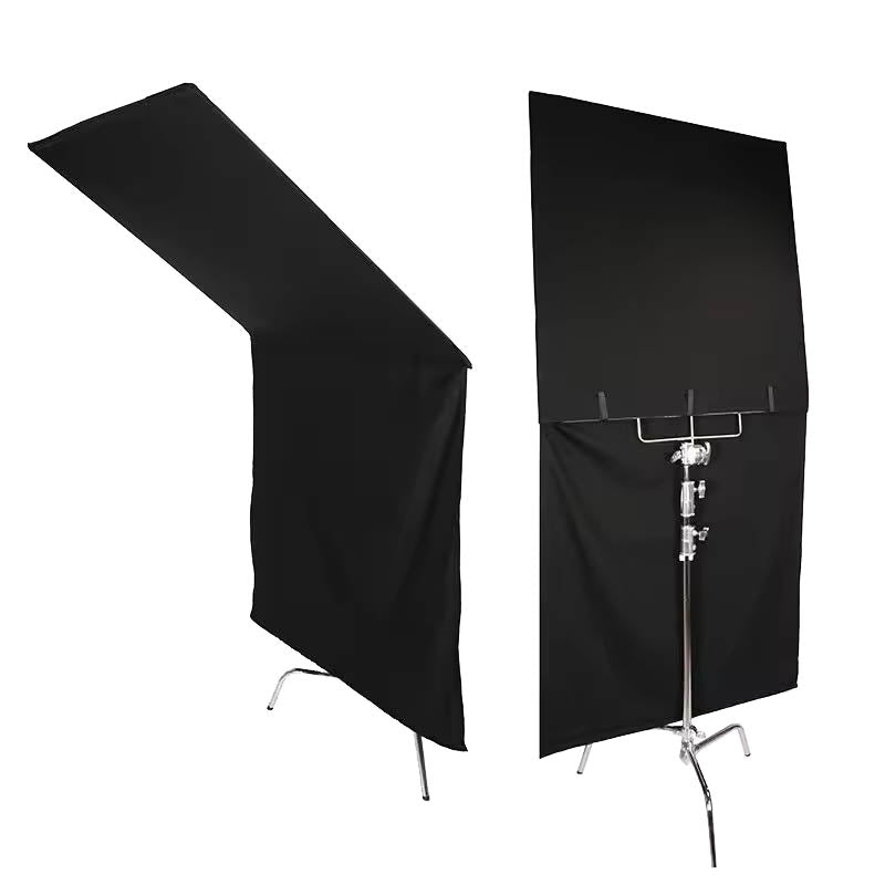 120x120cm (4'x4') Black Floppy Cutter Gobo Flag Panel - Photography Lighting Accessory for Studio, Stage & Film Production
