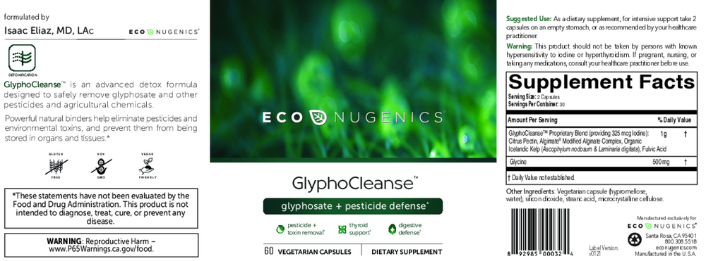 EcoNugenics GlyphoDetox - Natural Glyphosate Detox Supplement for Body Cleansing | Supports Liver & Gut Health | Perfect for Post-Herbicide Exposure & Daily Wellness