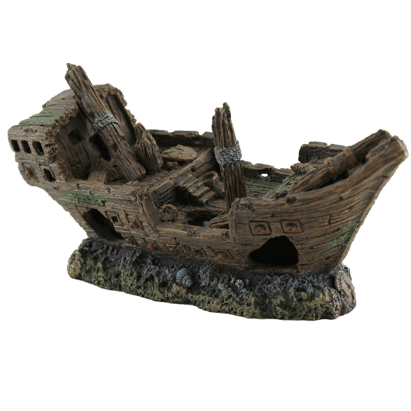 Fish Tank Decor - Shipwreck Aquarium Ornament for Tropical Fish | Perfect for Saltwater & Freshwater Aquariums, Home or Office Decor