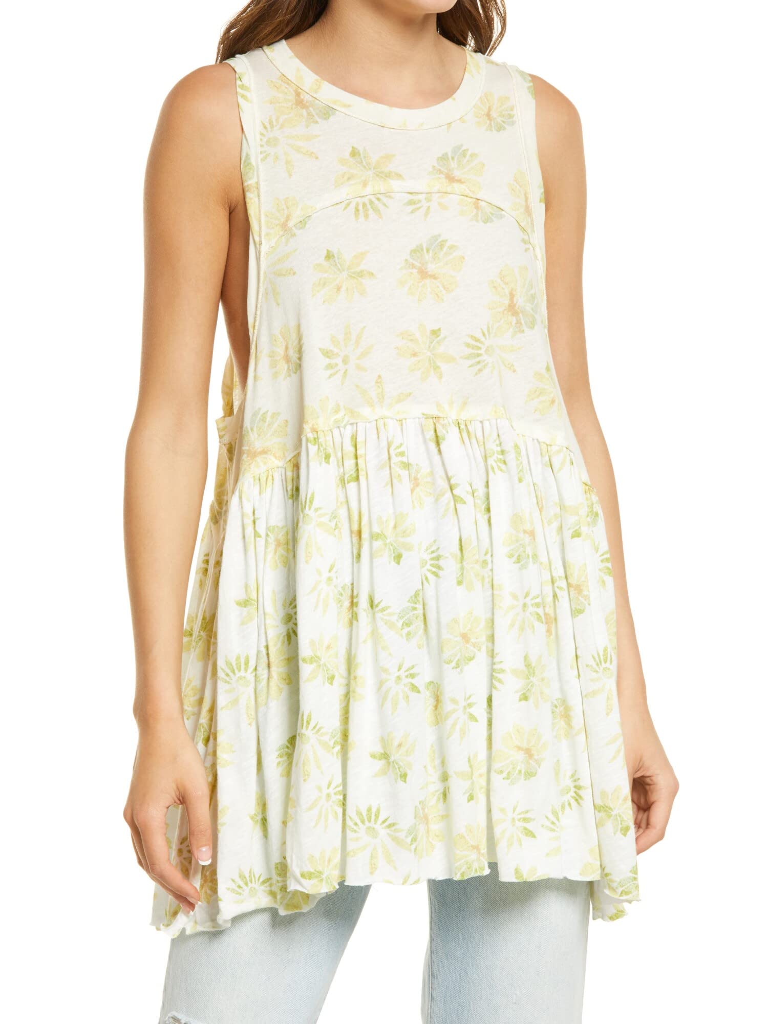 Free People Madison Printed Tank Top - Women's Floral Summer Sleeveless Blouse for Casual Wear, Beach & Vacation Outfits
