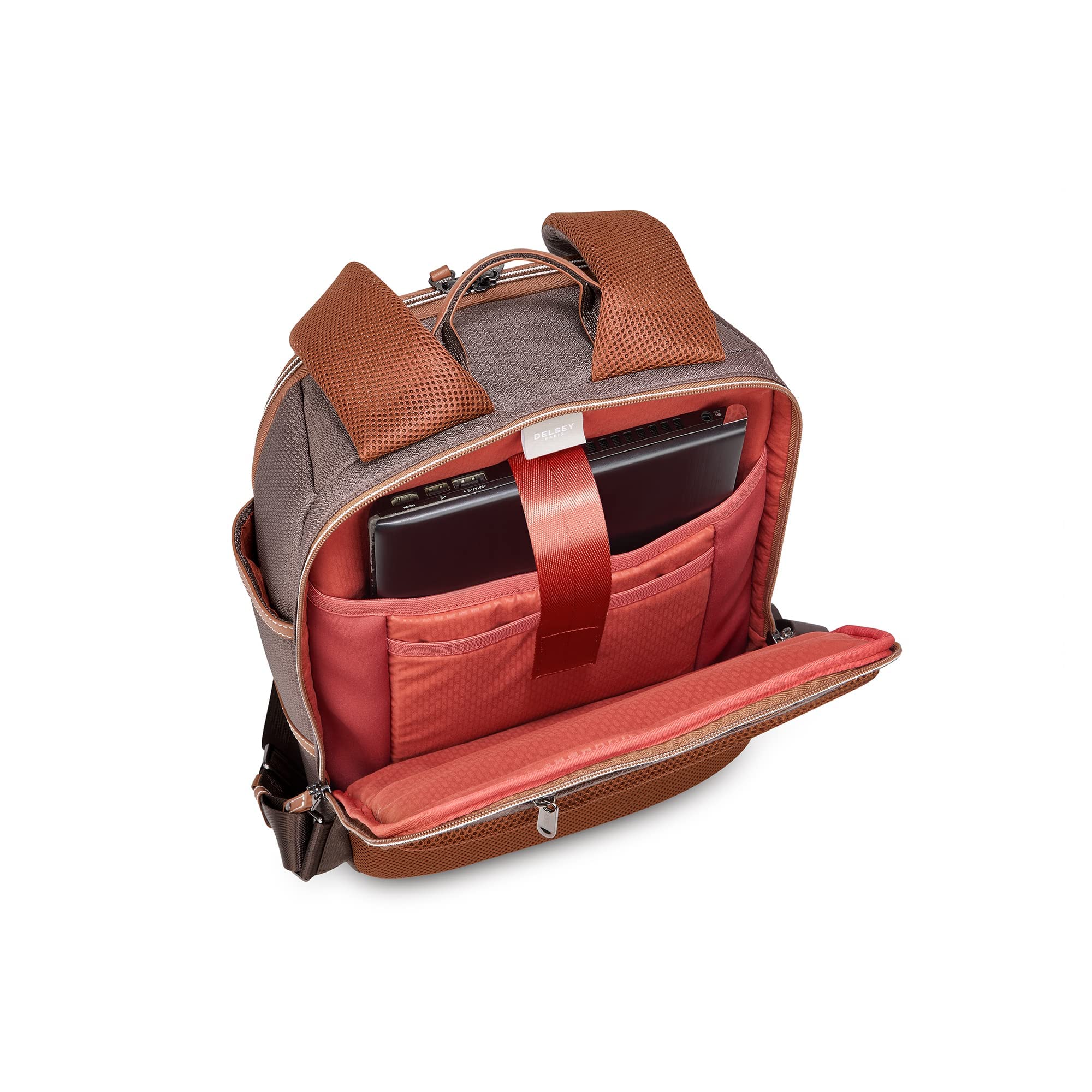 Delsey Paris Chatelet 2.0 Travel Laptop Backpack for Men & Women - 15.6 Inch Laptop Compartment, Water-Resistant, Business & College Backpack - Perfect for Commuting, Air Travel & Daily Use (Chocolate Brown)