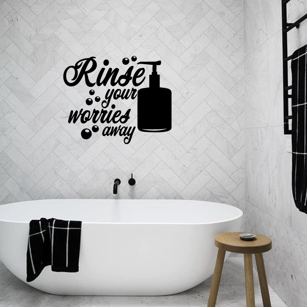 Funny Toilet Paper Bathroom Rules Quote Vinyl Wall Art Sticker - 22x30 Inch Home Decor for Bathroom, Restroom & Comfort Room - Perfect Wall Decal for Ladies & Gentlemen Toilet Design (Great Gift Idea for Housewarming & Apartment Decor)