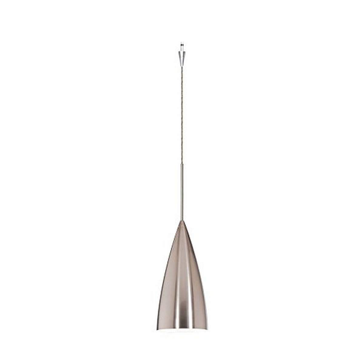 WAC Lighting QP-LED966-BN/BN 1-Light LED Bullet Pendant with Quick Connect - Brushed Nickel Finish | Modern Kitchen Island Lighting, Dining Room Hanging Light Fixture