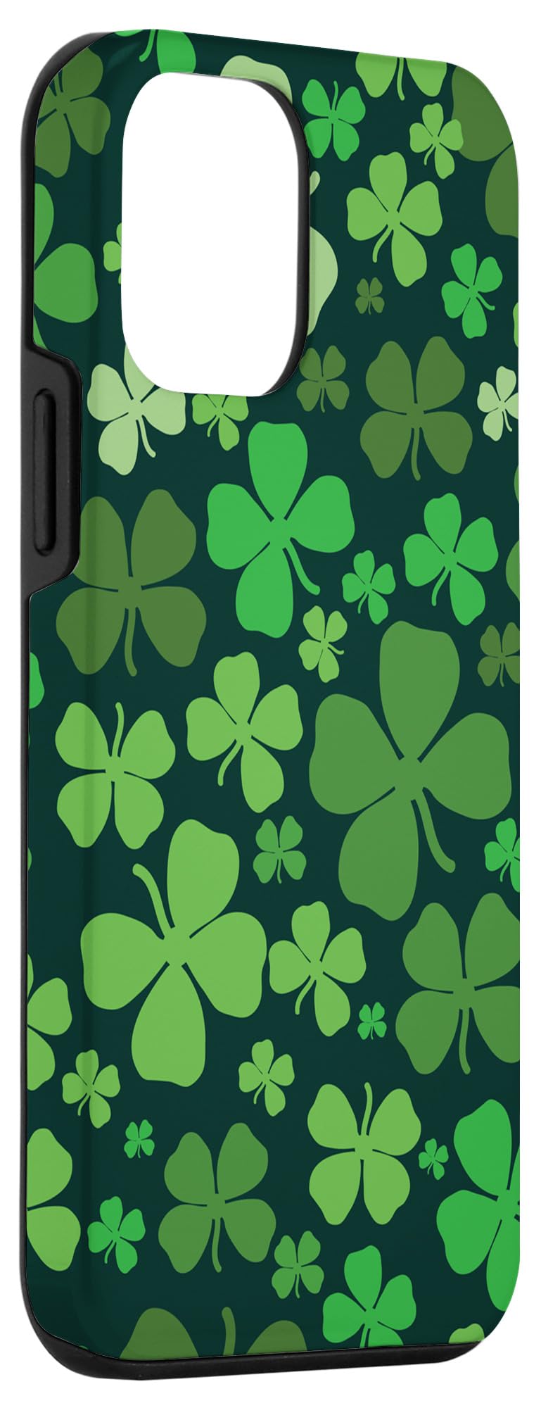 iPhone 12 Mini Phone Case - Green Shamrock Pattern for St. Patrick's Day | Protective Cover for Everyday Use & Holiday Celebrations