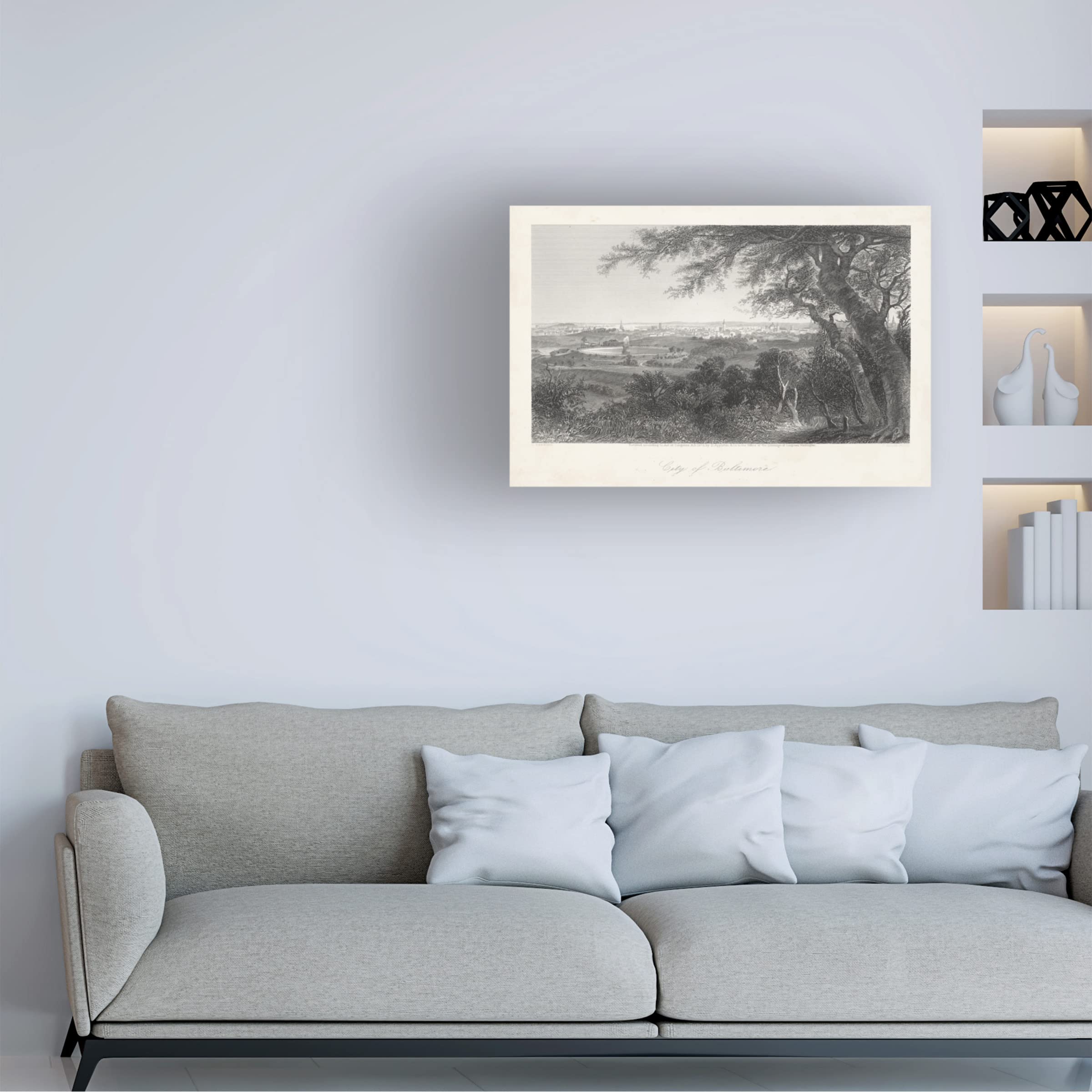 Trademark Fine Art 'City of Baltimore' Canvas Wall Art by William Cullen Bryant - Perfect for Home Decor, Office & Living Room