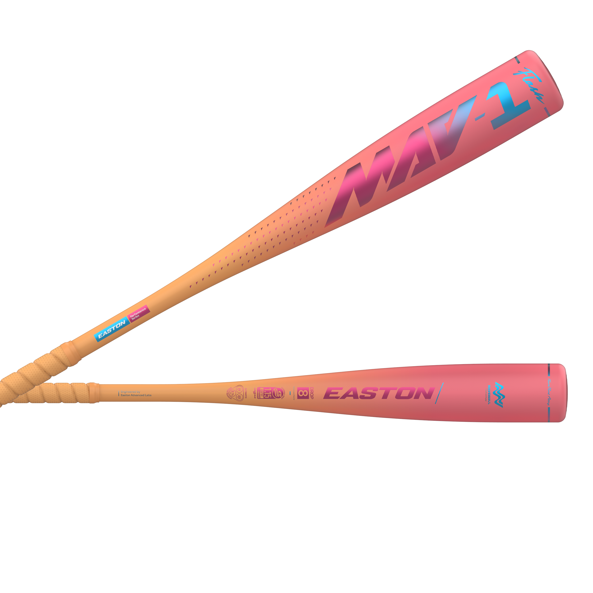 Easton MAV1 Flash 8 USSSA Baseball Bat - EUT6M1F8 | Lightweight & Durable for Youth & Adult Players | Perfect for Games, Practice & Training