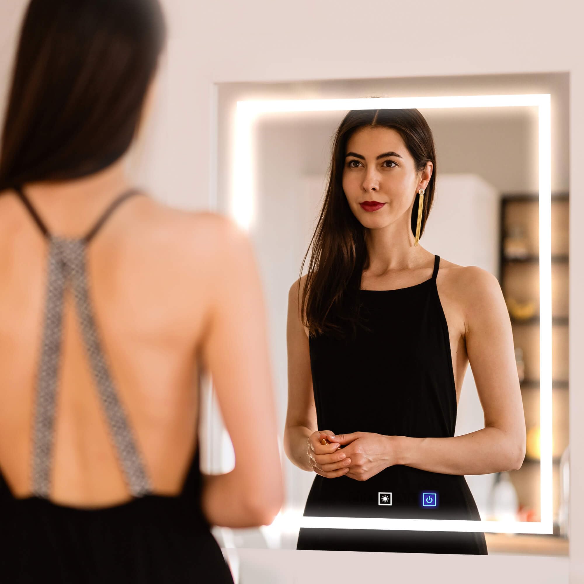 20x30 Inches LED Bathroom Mirror with Anti-Fog & Dimmable Lights - Backlit & Front Lit Vanity Mirror with Tempered Glass & Memory Function - Perfect for Modern Bathrooms, Makeup Vanity & Spa Decor