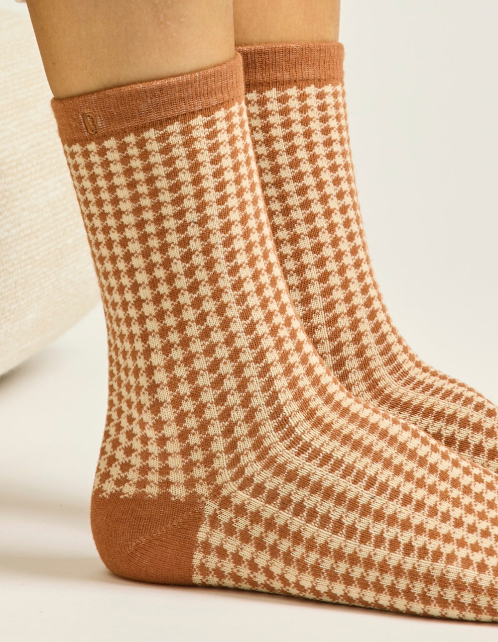 3-Pack Glitter & Houndstooth Brown Socks for Women - Stylish & Comfortable for Parties, Work, and Everyday Wear