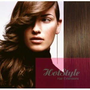 20 Inch (50cm) Tape-In Human Remy Hair Extensions - Medium Brown for Volume & Length | Perfect for Styling, Parties & Everyday Wear