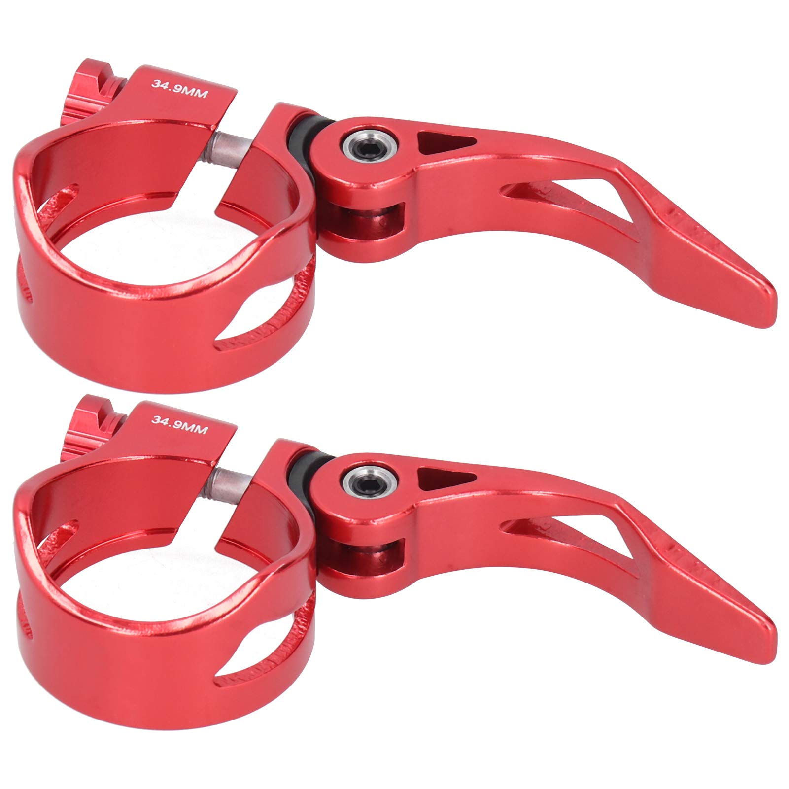 2PCS 34.9MM Aluminum Alloy Bicycle Seatpost Quick Release Clamp - Lightweight Bike Seat Tube Clips for Road & Mountain Bikes - Perfect for Commuting, Trail Riding and Cycling Accessories Upgrade