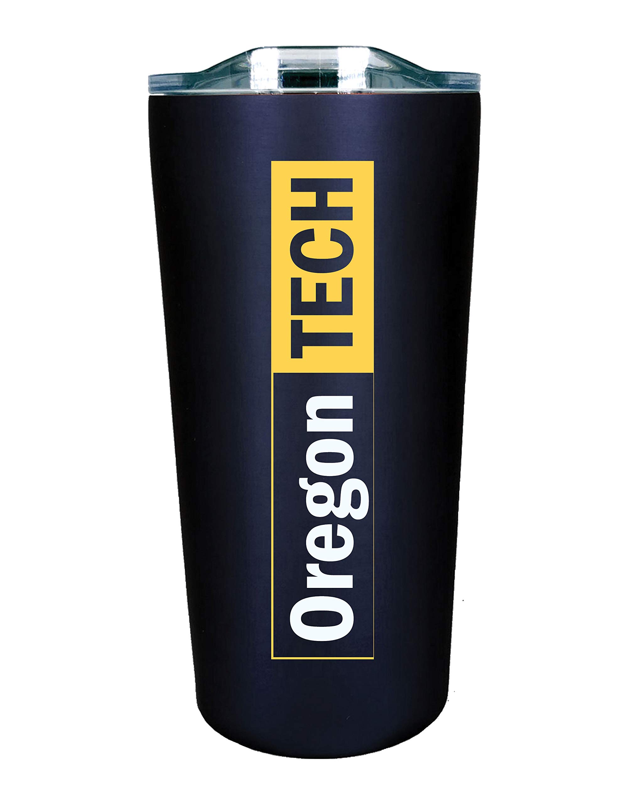 Oregon Institute of Technology Double Walled Insulated Tumbler with Soft Touch Coating - 20oz Navy Blue Coffee Cup for School, Office & Travel