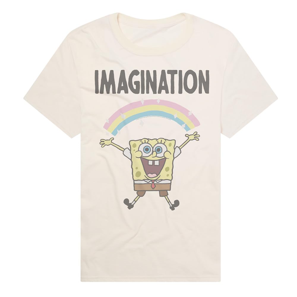 SpongeBob SquarePants Graphic T-Shirt for Adults - Unisex Cotton Ring-Spun Tee - Casual Wear, Gift for Fans, Pop Culture Apparel