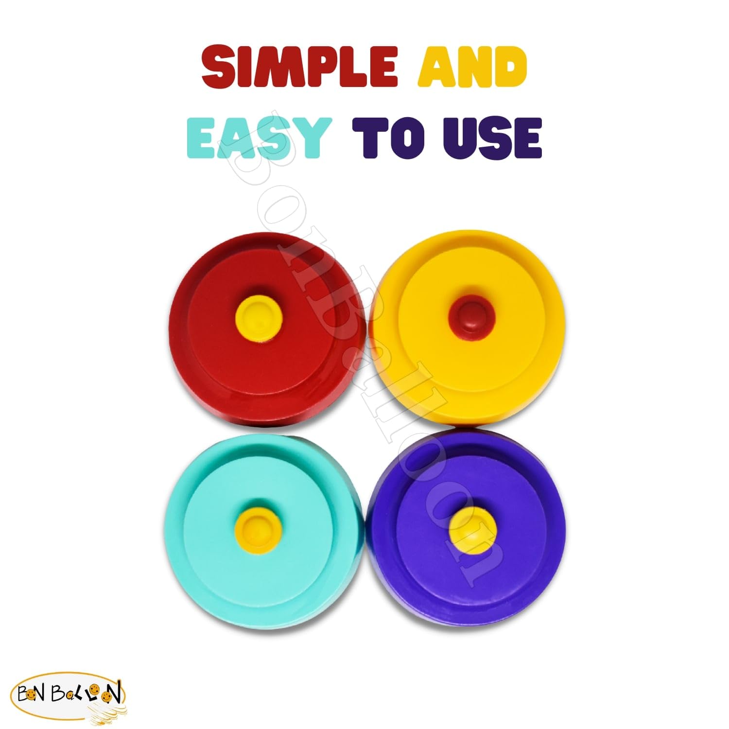 4-Piece Plastic Maamoul Cookie Mold Set - 3.2