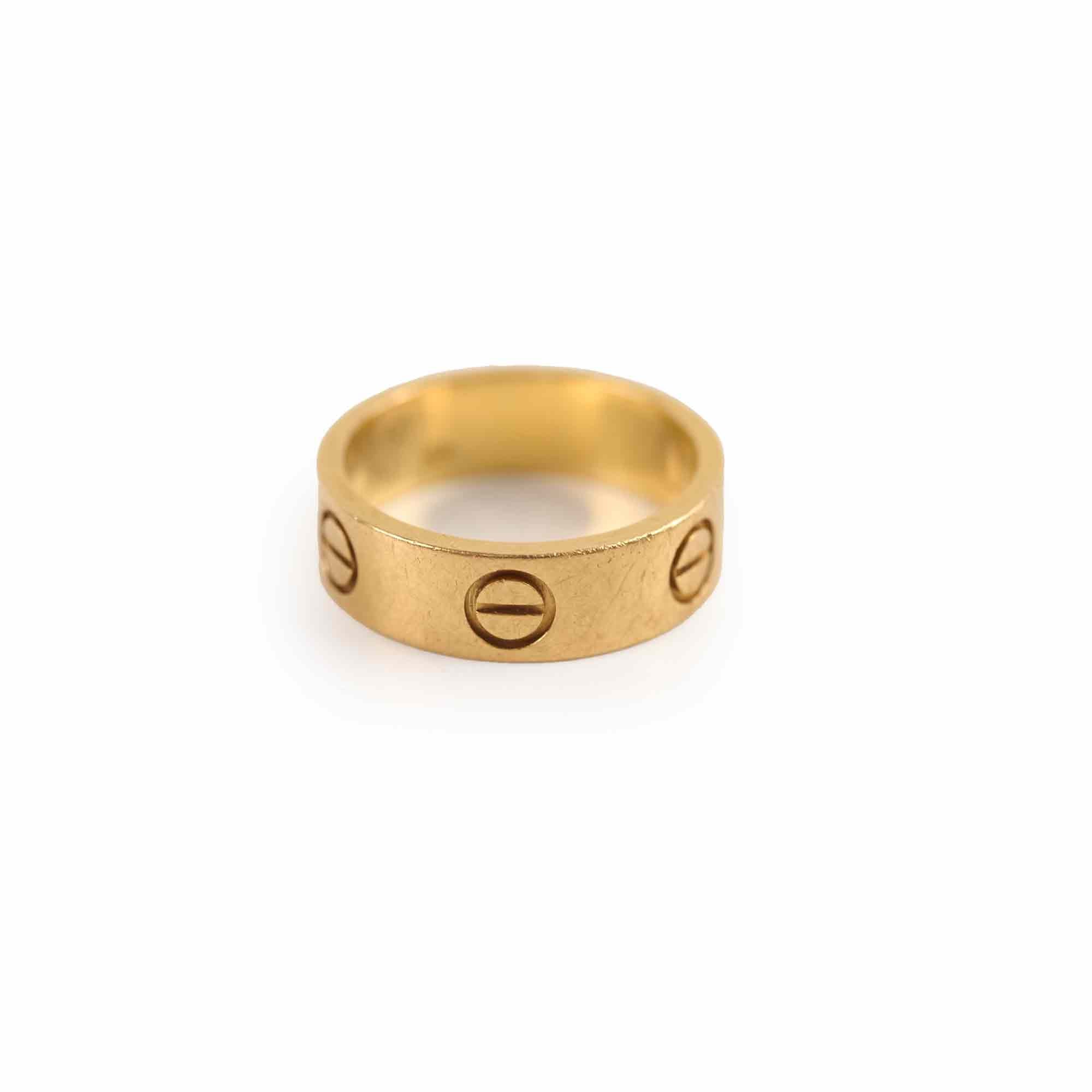Cartier Love Ring 18K Gold Size 50 - Luxury Wedding Band for Women & Men, Perfect for Engagement, Anniversary & Romantic Gifts