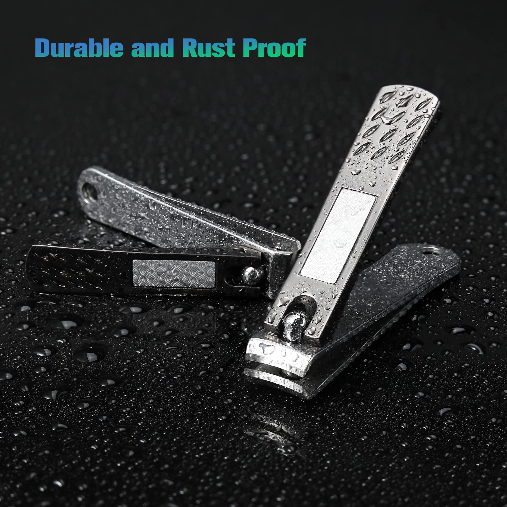 Premium Stainless Steel Nail Clippers Set for Men & Women - FVION Professional Fingernail & Toenail Clippers with Nail File for Thick Nails - Perfect for Home, Travel & Grooming Kits - Includes Gift Box