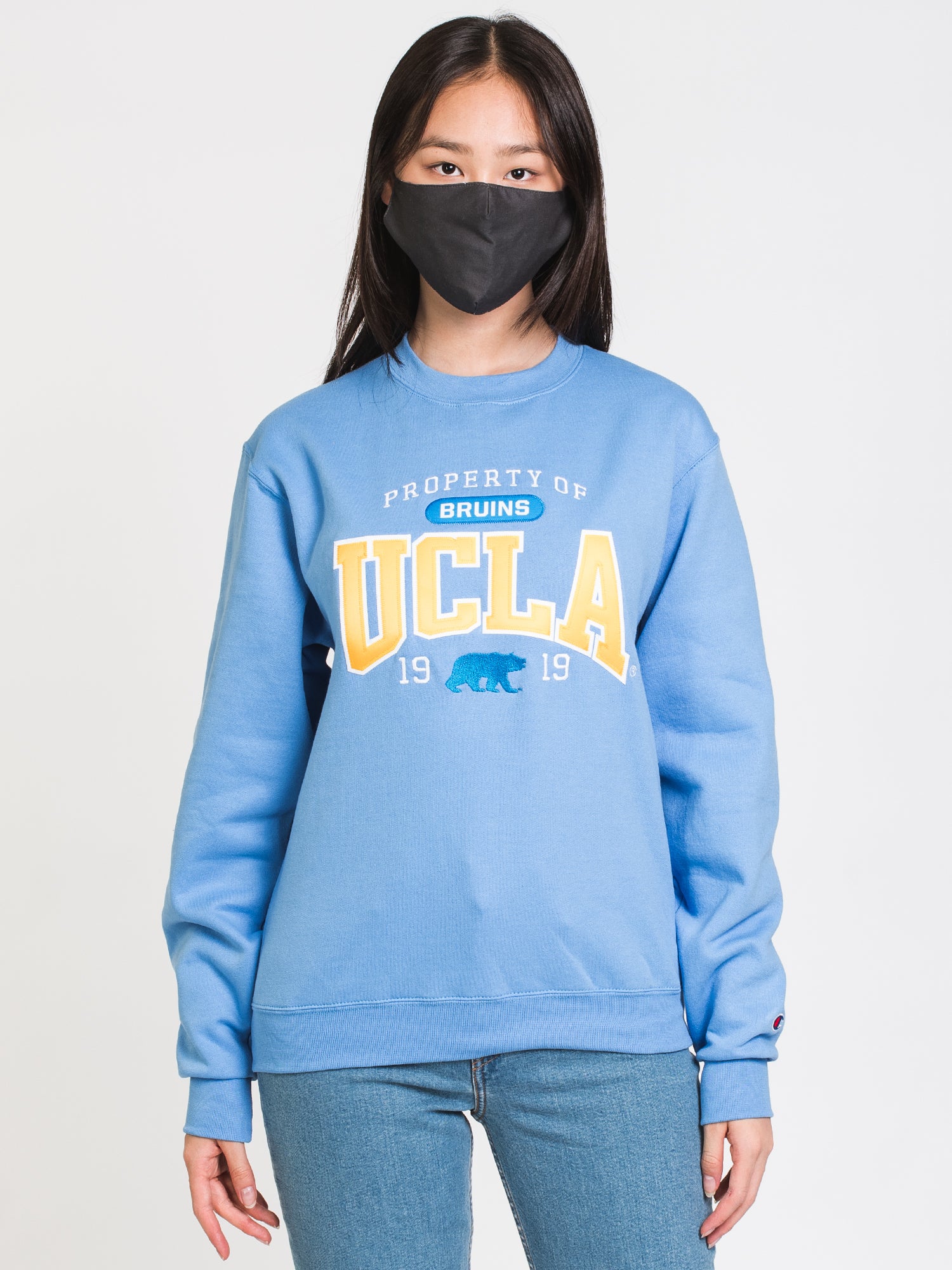 Champion Eco PowerBlend UCLA Crew Sweatshirt - Men's & Women's Vintage Style College Sweatshirt for Casual Wear, Sports & Campus Fashion