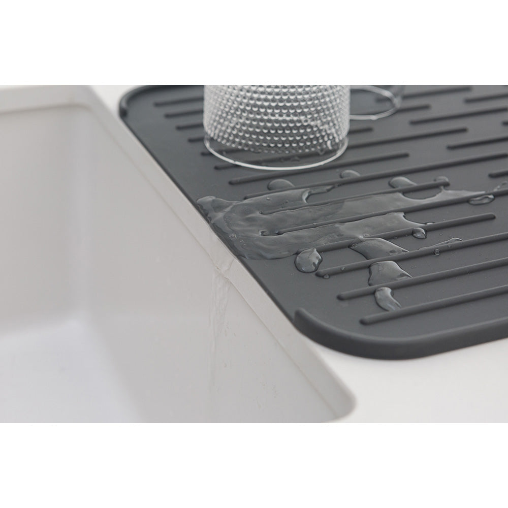 Premium Silicone Dish Drying Mat - Non-Slip, Absorbent Kitchen Mat for Dishes & Utensils - Multiple Colors (Blue, Green, Gray) - Perfect for Countertop Protection & Drip-Free Drying