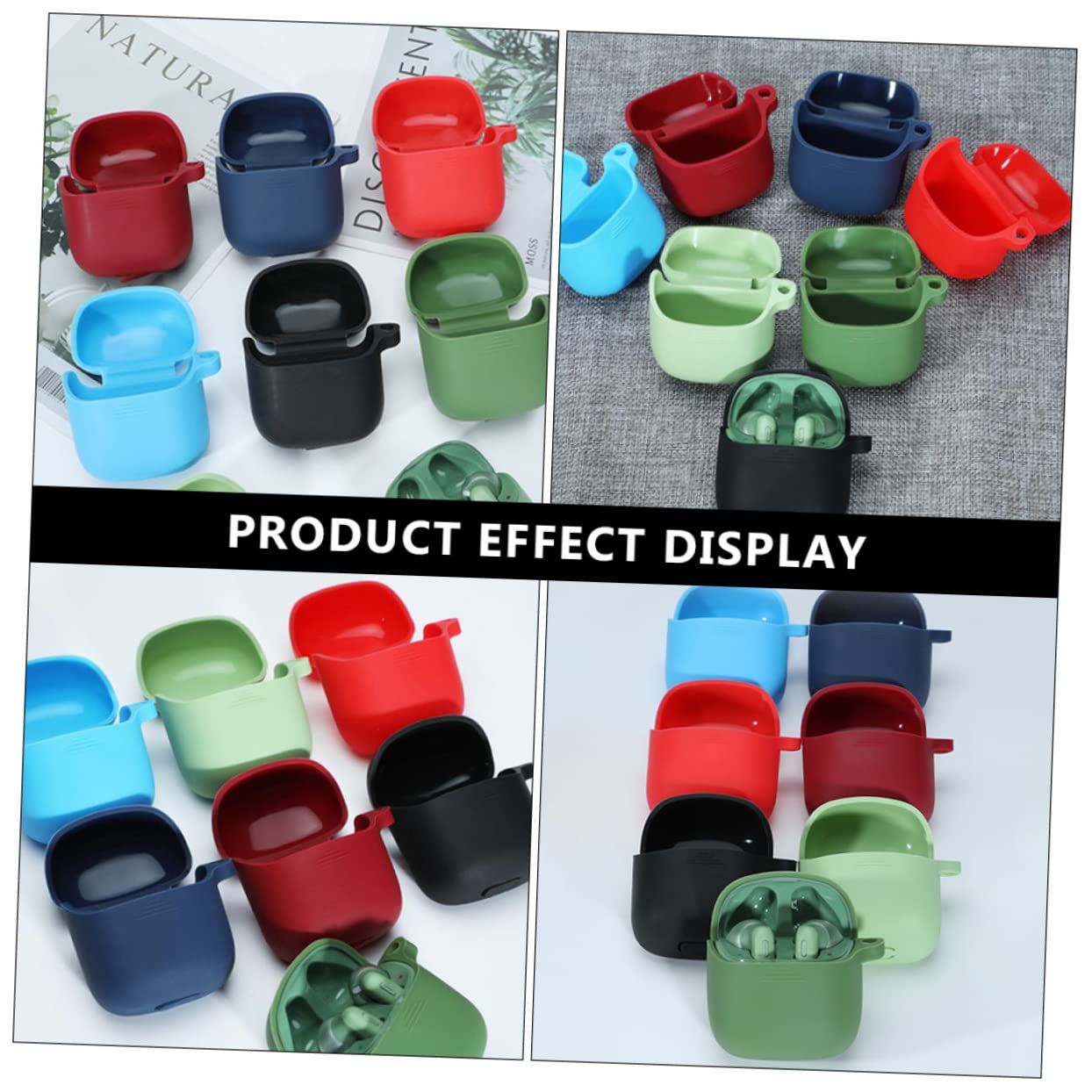 Gadpiparty Silicone Earphone Case - 1pc Novelty Style Headphone Cover with Shockproof Protection (Red) - Perfect for Travel, Gym, and Daily Use