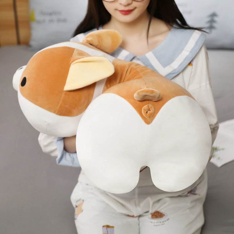 Giant Kawaii Corgi Plush Toy - Extra Large Soft Stuffed Animal Dog for Kids & Adults - Perfect for Cuddling, Home Decor, and Gift Giving