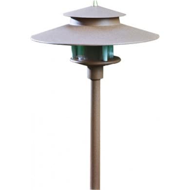 LV-LED70-BRZ Bronze Large HAT TOP Path Light 2.5W JC-LED 12V Outdoor Landscape Lighting for Garden, Walkway, Driveway, Yard, and Patio