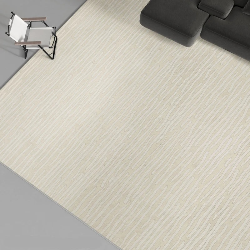 Luxury Belen Velvet Textured Waterproof Area Rug for Living Room - Soft Non-Slip Floor Mat Perfect for Home Decor, Bedroom, and High Traffic Areas