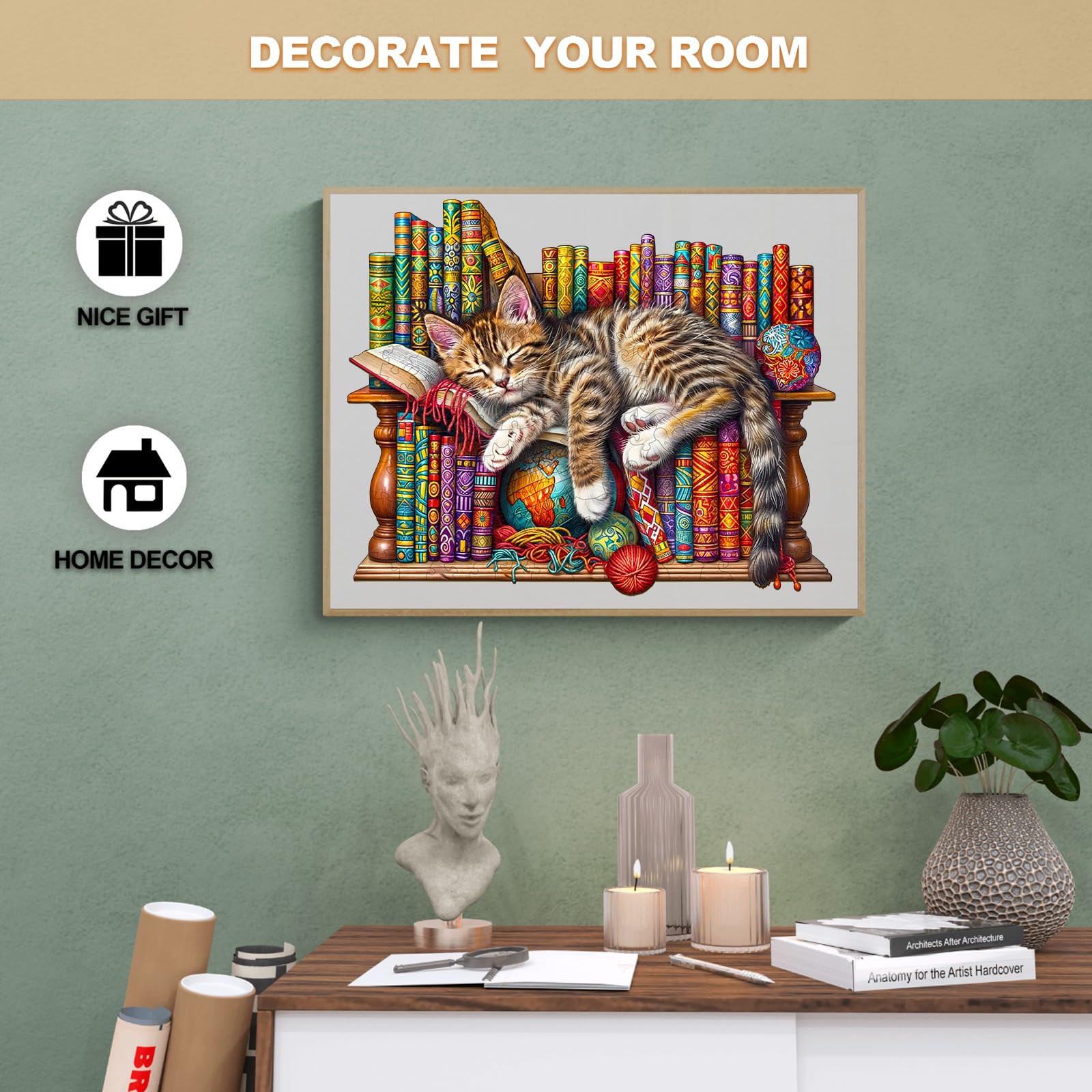 280-Piece Dreamy Dragon Wooden Jigsaw Puzzle for Adults - Unique Irregular Animal Shape Puzzle (34x29cm) with Gift Box - Perfect for Relaxation, Stress Relief & Home Decor