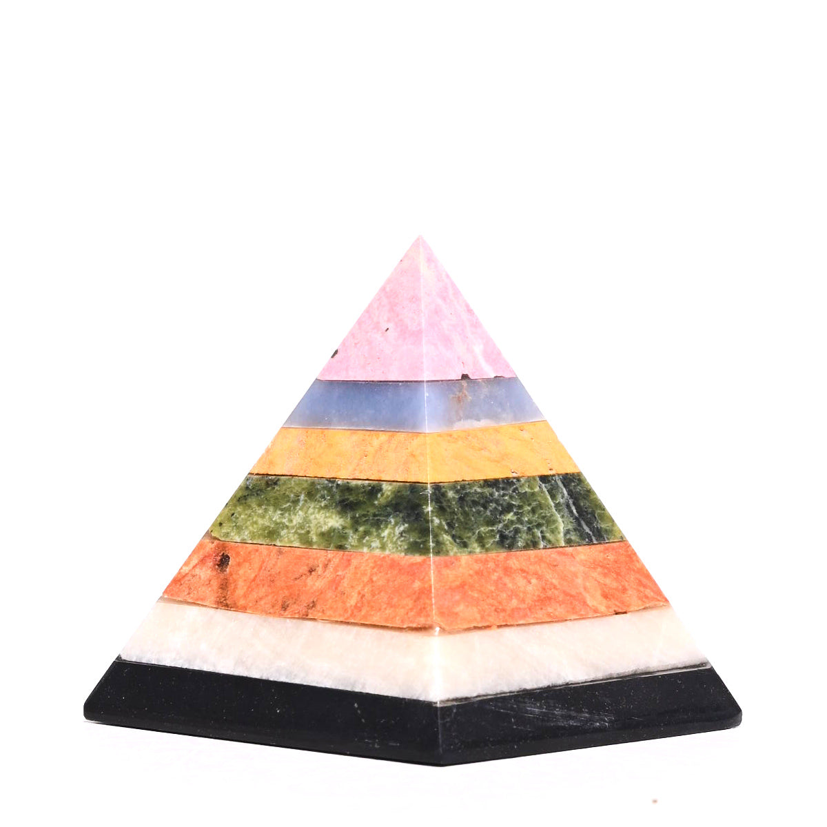 7 Chakra Healing Crystal Pyramids Set - Natural Stone Meditation Pyramid for Energy Balancing, Spiritual Growth & Home Decor - Perfect for Yoga, Reiki, Feng Shui & Gift Giving