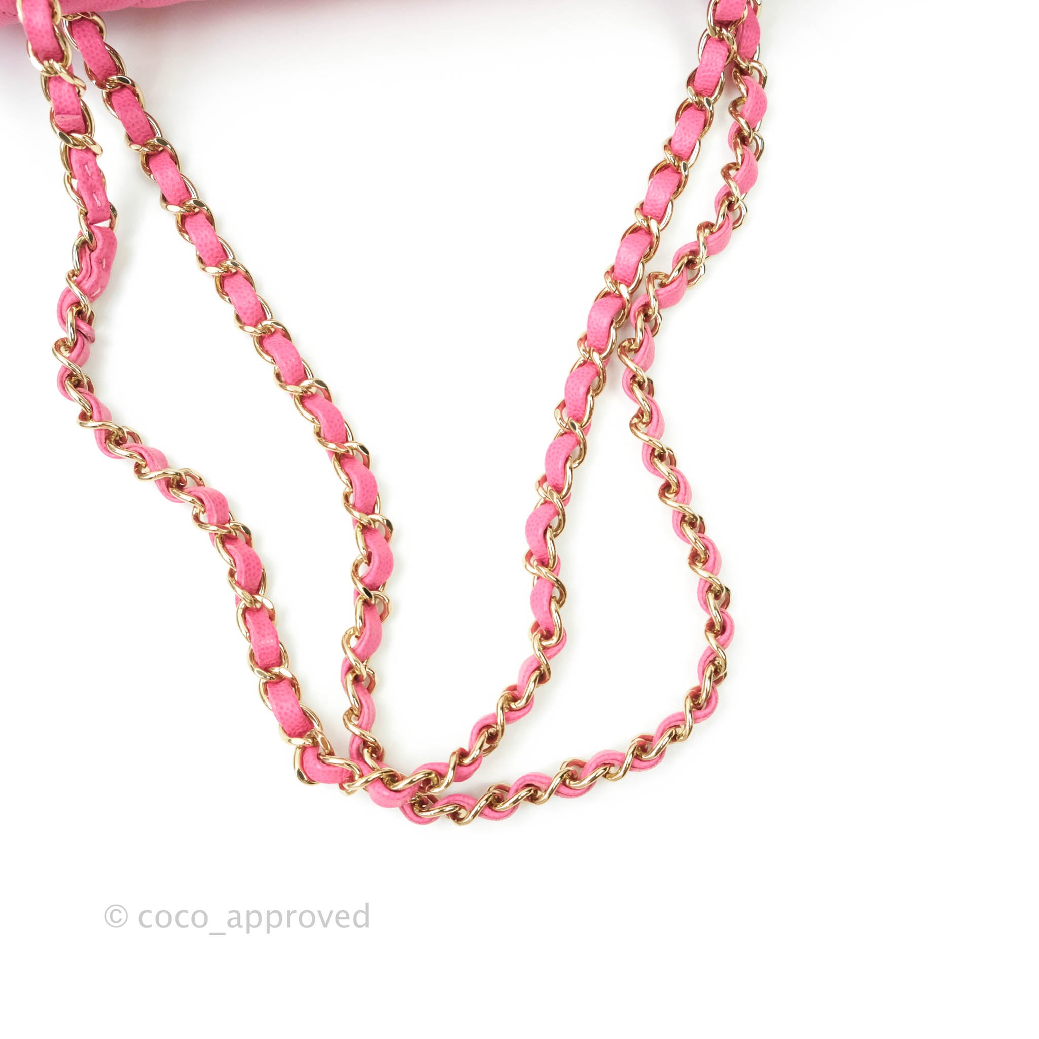 Chanel Classic Medium Double Flap Bag in Pink Caviar Leather with Gold Hardware - Perfect for Date Night & Special Occasions