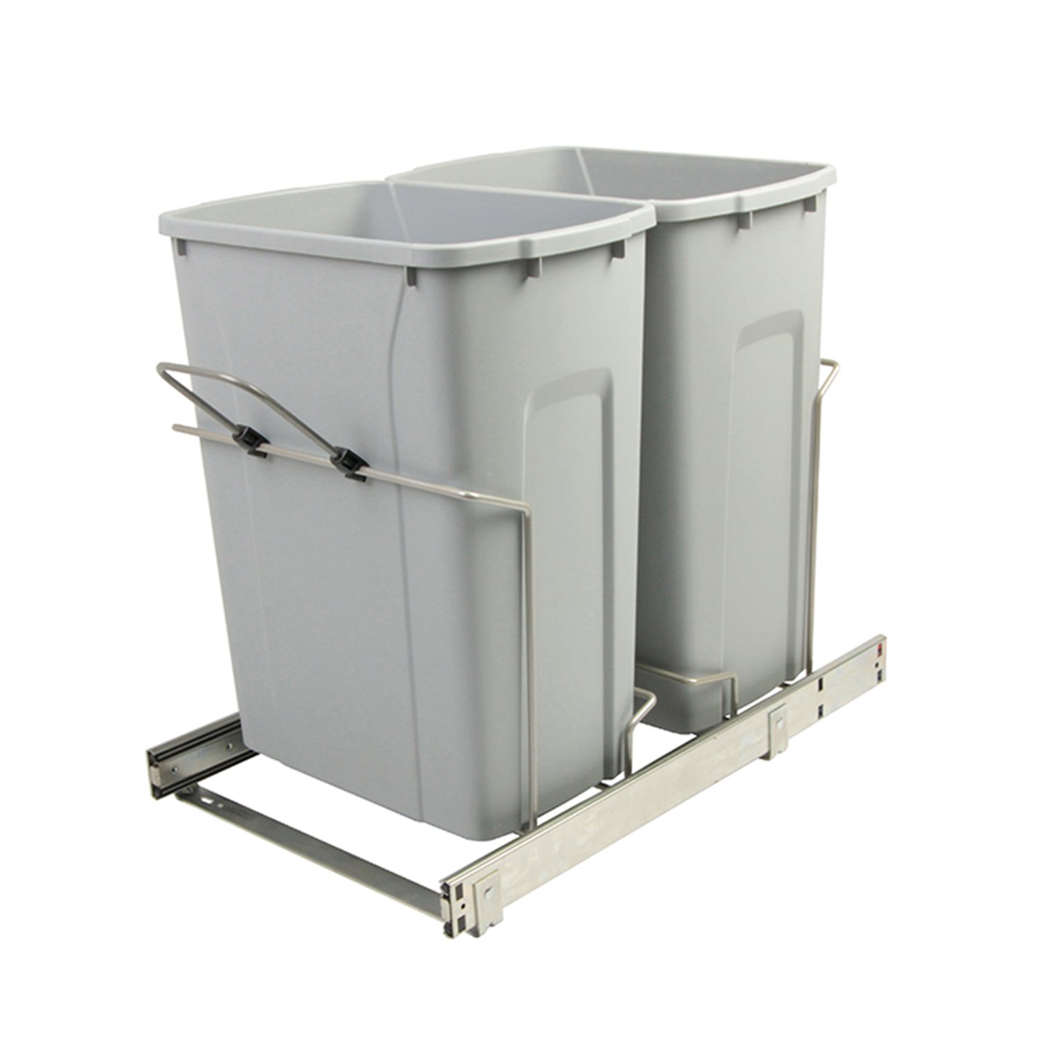 Knape & Vogt SCB15-2-35PT 35 Quart Soft-Close Pull-Out Trash Can - 14.375