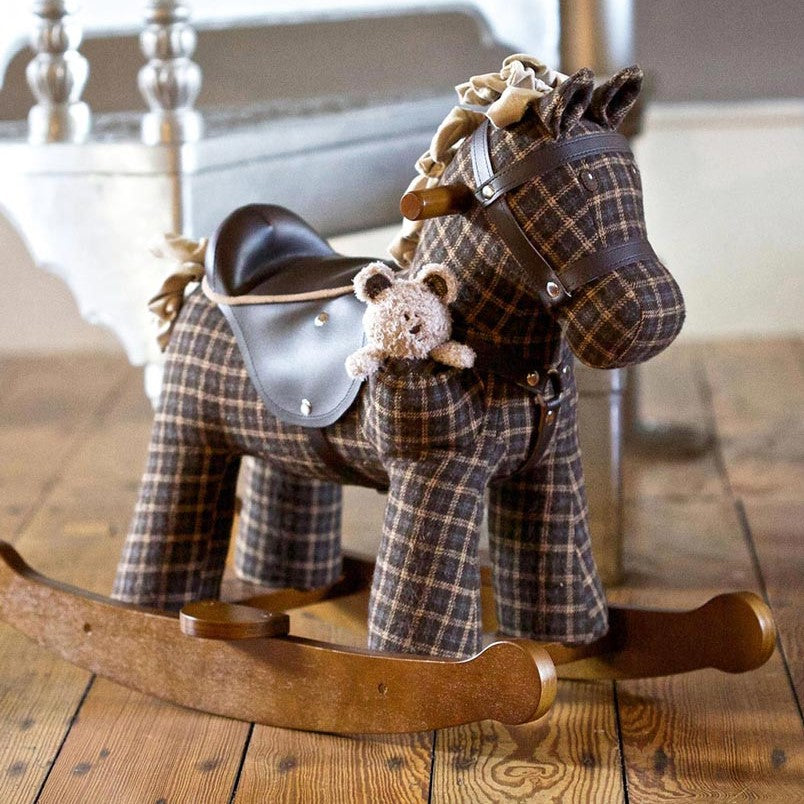 Rufus & Ted Wooden Rocking Horse for Kids - Classic Nursery Decor & Toddler Ride-On Toy - Perfect for Playrooms, Bedrooms & Gifts