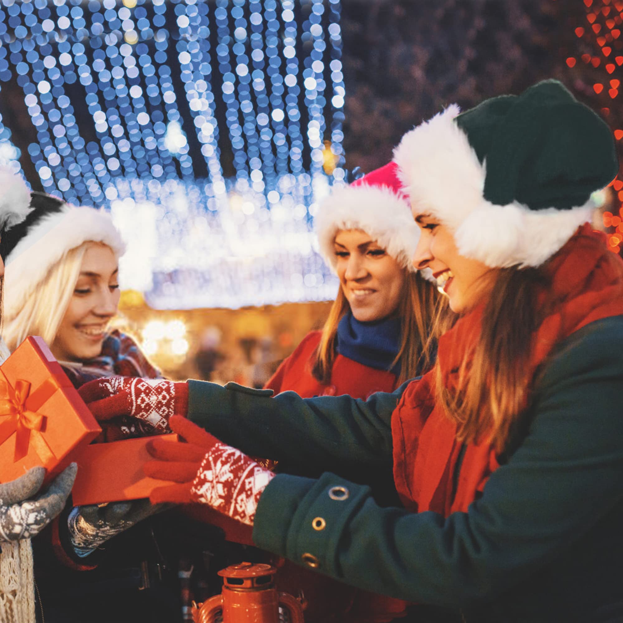 Festive Santa Hats for Adults - Soft Velvet Unisex Christmas Hats for Holiday Parties, New Year Celebrations & Christmas Decorations - Perfect for Xmas Photos, Office Parties & Family Gatherings