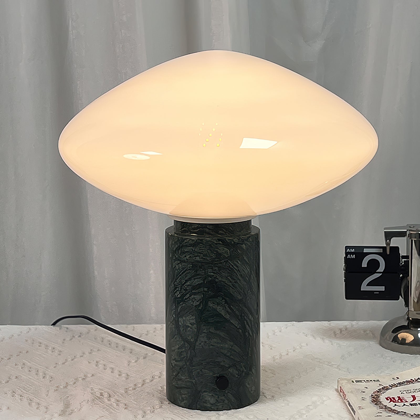 Elegant Mist Table Lamp - Modern LED Night Light for Bedroom, Living Room, and Office - Perfect for Relaxation, Reading, and Decor