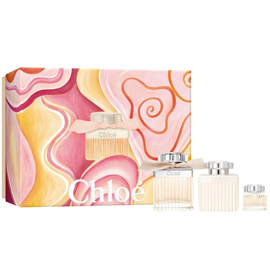 Chloe 3-Piece Luxury Perfume Gift Set for Women - 75ML EDP Spray + 100ML Body Lotion + 5ML Mini Travel Size | Perfect for Birthday, Anniversary & Valentine's Day Gifts